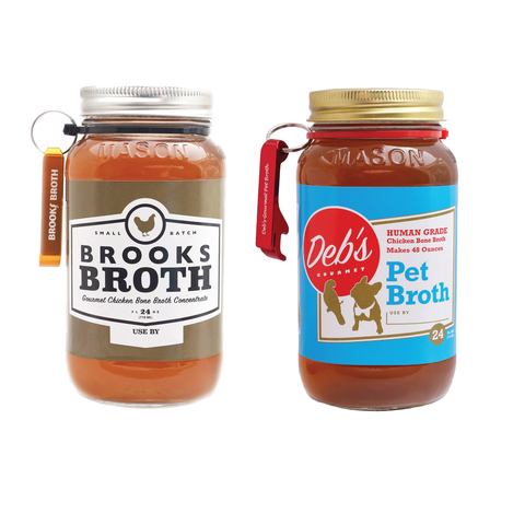 Brooks Broth Chicken + Deb's Gourmet Pet Broth - 4 Set Combo Pack